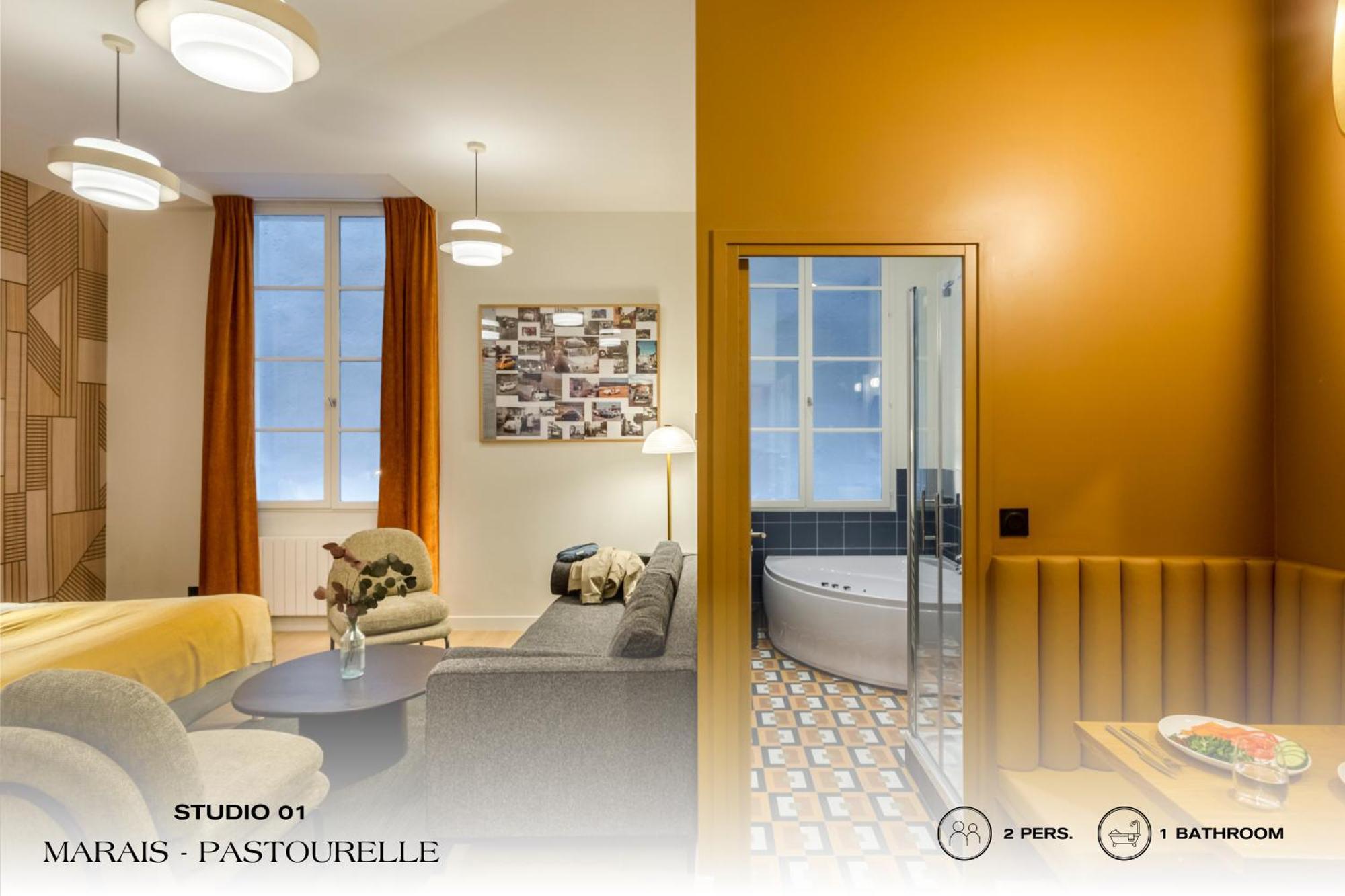 Beauquartier - Marais, Pastourelle Leilighet Paris Eksteriør bilde